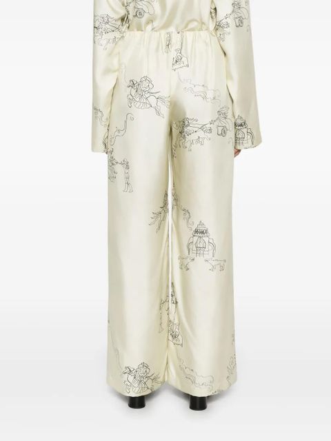 Nanushka satin straight trousers - Neutrals