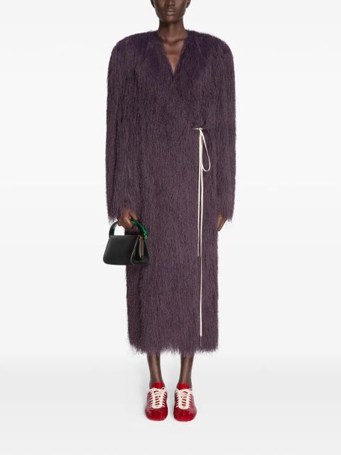 DRIES VAN NOTEN fringed coat - Purple - zdjęcie produktu nr 2