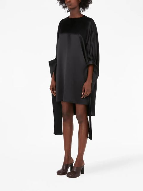 JW Anderson Tab Sleeve satin-finish minidress - Black