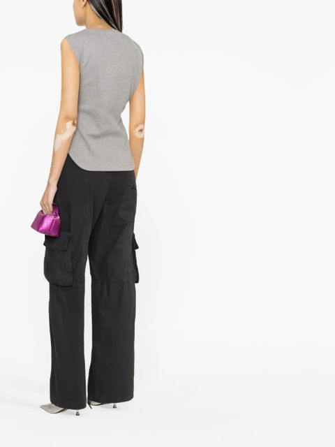 The Attico Reese ribbed tank top - Grey