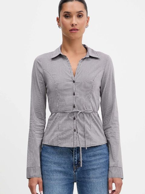 Hollister Co. koszula damska kolor brązowy slim z kołnierzykiem klasycznym KI340-5442 - zdjęcie produktu nr 1