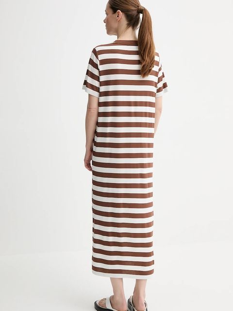 Marc O'Polo sukienka kolor brązowy maxi prosta 5000006507 - zdjęcie produktu nr 2