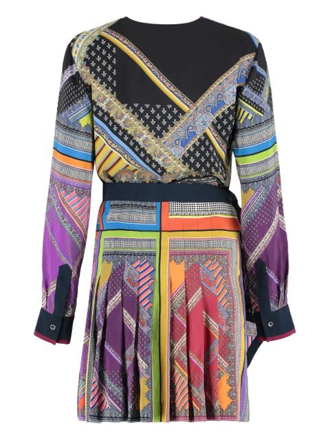 ETRO printed pleated dress - Black