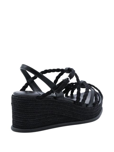 Jimmy Choo Nyra braided platform espadrilles - Black