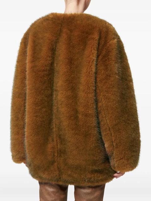 ISABEL MARANT Aglae collarless coat - Brown