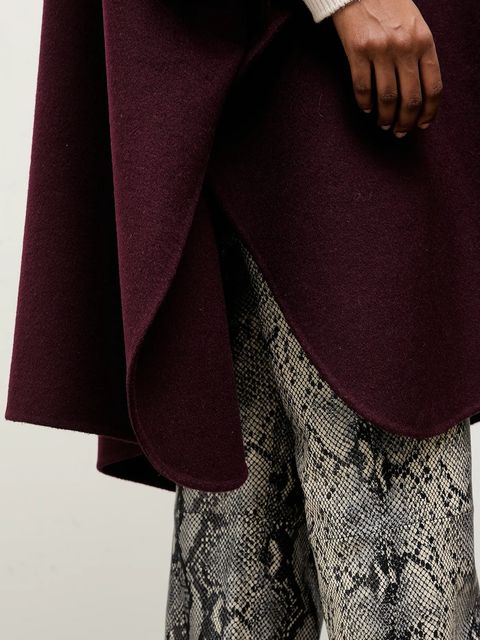 Answear.LAB płaszcz wełniany kolor bordowy