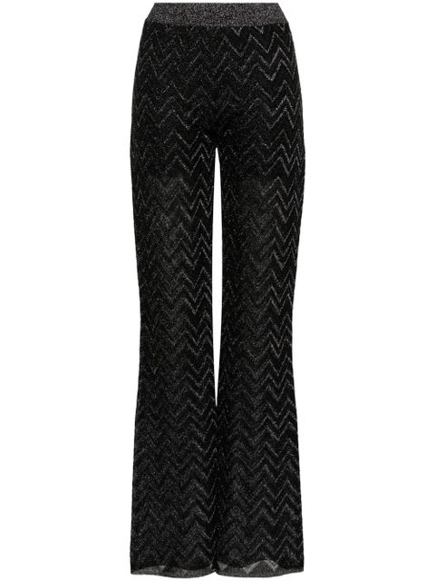 Missoni zigzag wide-leg trousers - Black - zdjęcie produktu nr 1