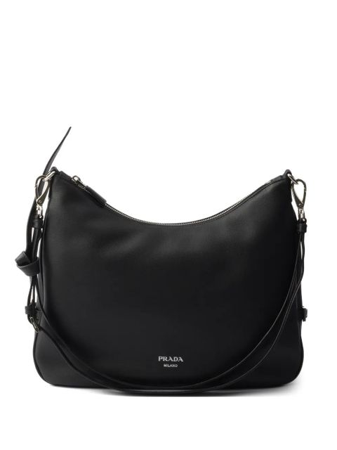 Prada large Fold leather shoulder bag - Black - zdjęcie produktu nr 1