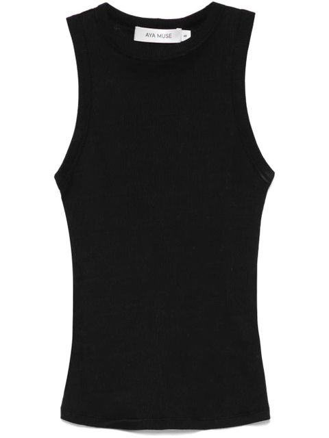 Aya Muse ribbed tank top - Black - zdjęcie produktu nr 1