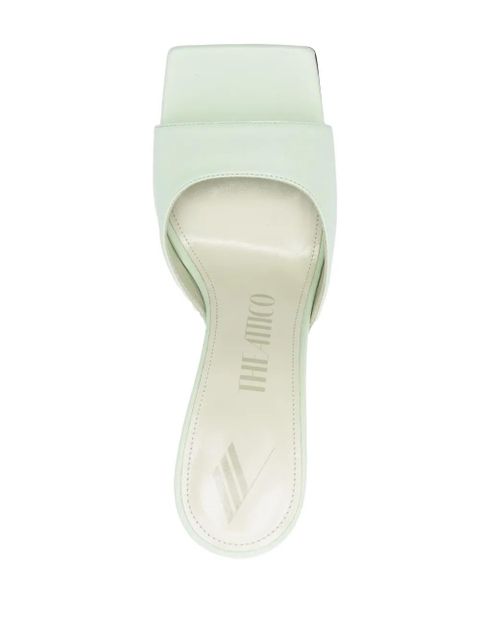 The Attico sculptural-heel leather sandals - Green