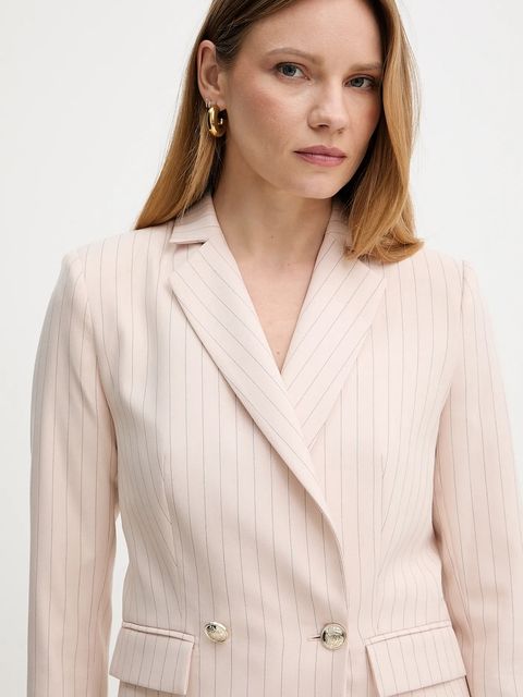 Morgan marynarka VIVI.F kolor beżowy dwurzędowa wzorzysta VIVI.F