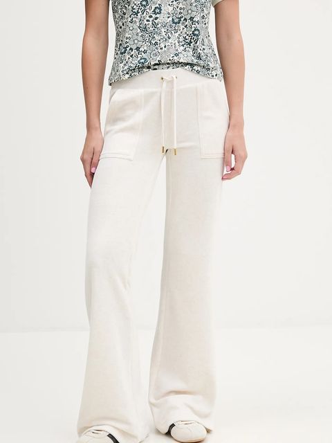 Juicy Couture spodnie dresowe damskie kolor beżowy melanżowe JCSEBJ001G.692 - zdjęcie produktu nr 1