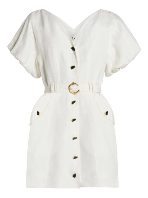 Aje puff-sleeves buttoned-front mini day dress - White - zdjęcie produktu nr 1