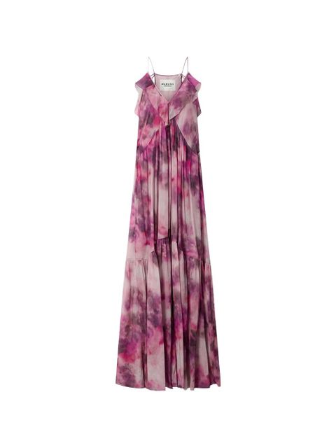 MARANT ÉTOILE Vasmila ruffled maxi dress - Purple - zdjęcie produktu nr 1