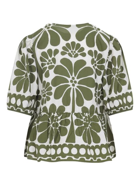 FARM Rio floral print buttoned top - White - zdjęcie produktu nr 2