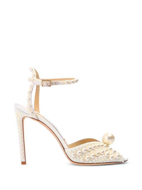 Jimmy Choo Sacora peep-toe sandals - White - zdjęcie produktu nr 1