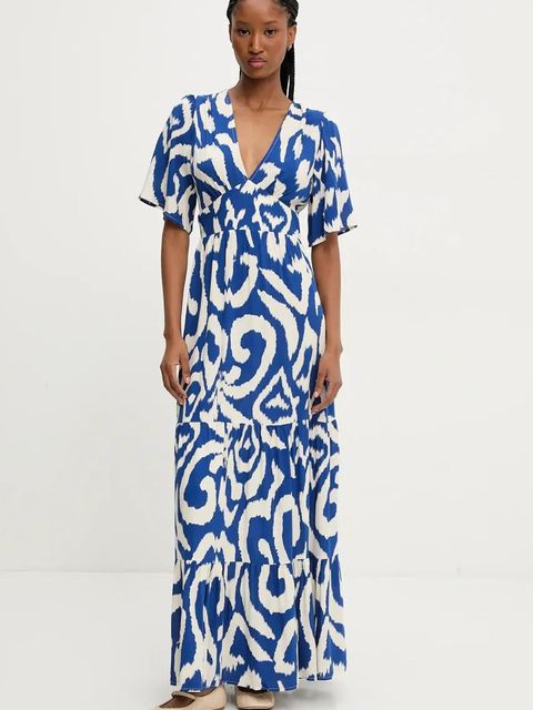 Answear.LAB sukienka kolor niebieski maxi rozkloszowana - zdjęcie produktu nr 2