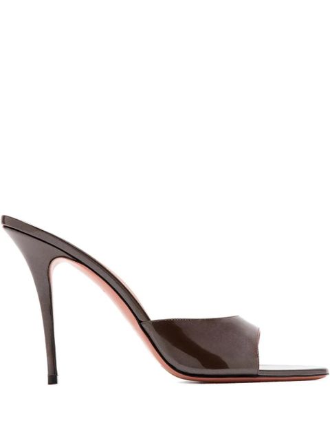 Amina Muaddi Elodie patent sandals - Grey - zdjęcie produktu nr 1