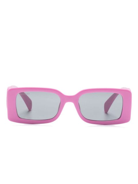 Gucci Eyewear Interlocking G rectangle-frame sunglasses - Pink