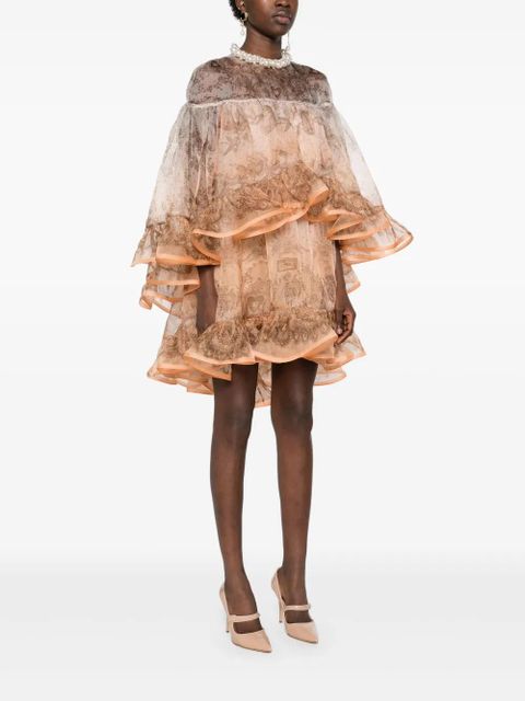 ZIMMERMANN embellished mini dress - Orange