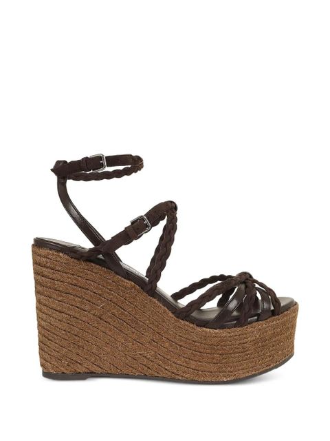Jimmy Choo Nyra braided platform sandals - Brown - zdjęcie produktu nr 1