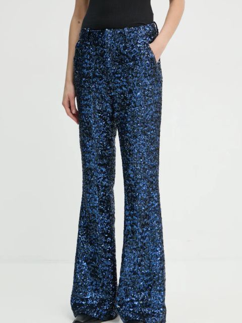 ZADIG&VOLTAIRE spodnie damskie kolor czarny dzwony high waist WWPA00808