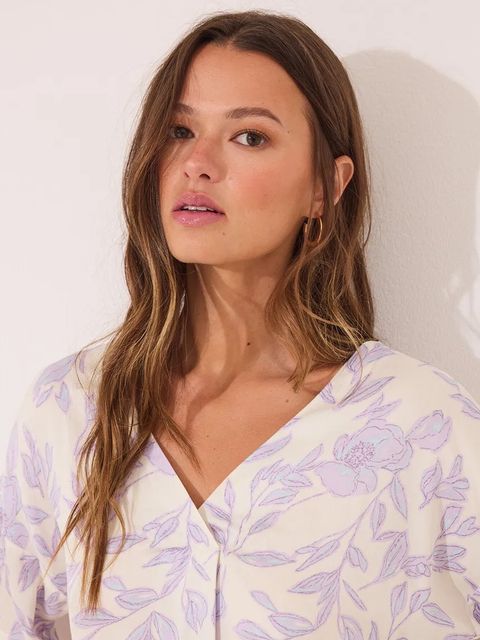 women'secret piżama damska kolor beżowy 3592396