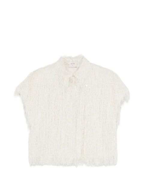 Alysi fringed cropped shirt - Neutrals - zdjęcie produktu nr 1