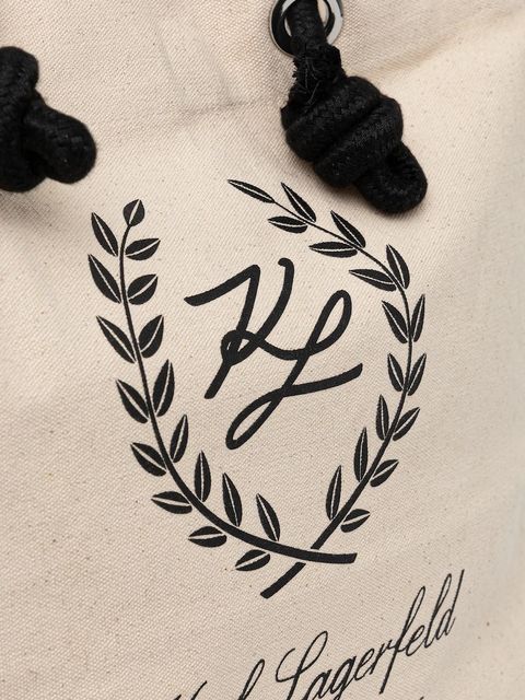 Karl Lagerfeld torebka bawełniana K/HOTEL kolor beżowy B1W46065