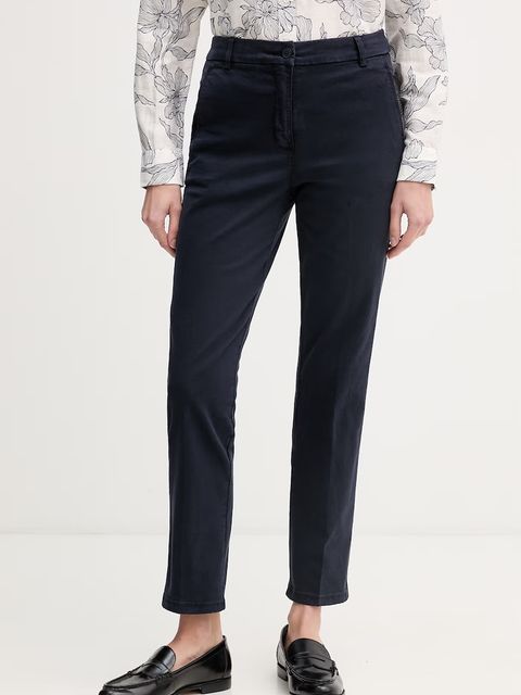 United Colors of Benetton spodnie chinos damskie bawełniane z elastanem - zdjęcie produktu nr 1