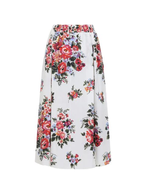 Dolce & Gabbana floral print midi skirt - White - zdjęcie produktu nr 2