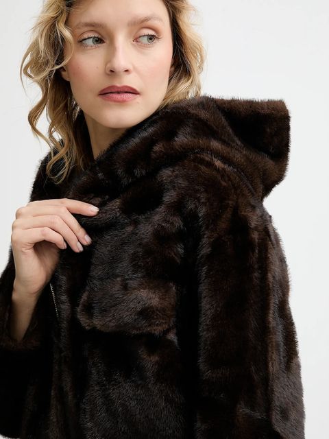 Answear.LAB kurtka kolor brązowy przejściowa