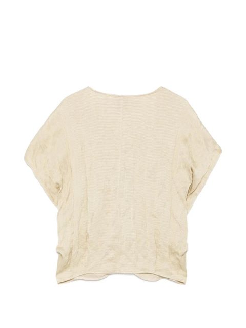 Alysi ruched crinkled-texture blouse - Neutrals - zdjęcie produktu nr 2