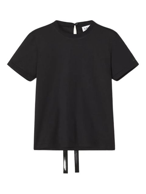 Lanvin tie-back cotton T-shirt - Black - zdjęcie produktu nr 1