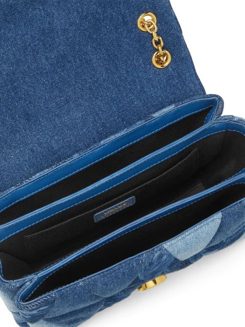 Versace Kleio denim quilted shoulder bag - Blue