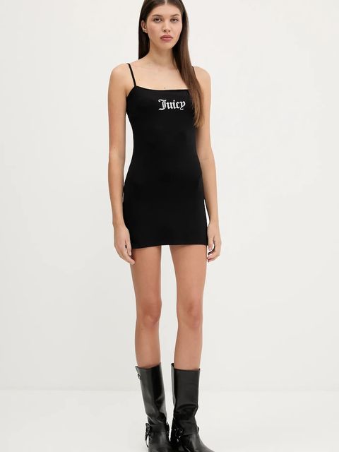 Juicy Couture sukienka HAYLEY MINI DRESS kolor czarny mini dopasowana JCWED225304