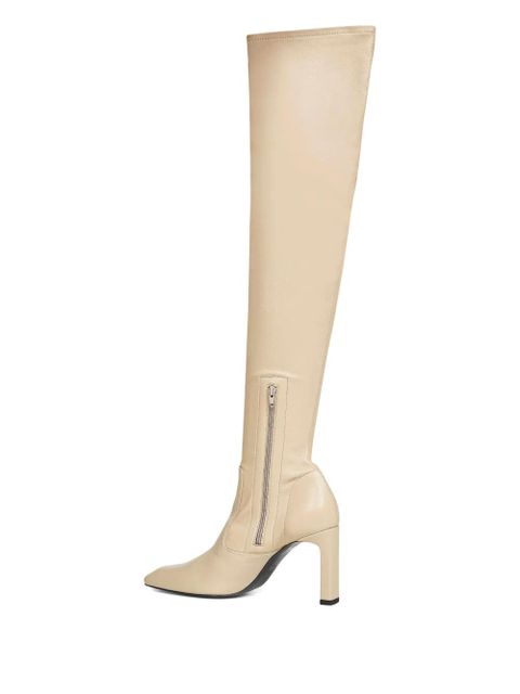 TOTEME 85mm square-toe boots - Neutrals