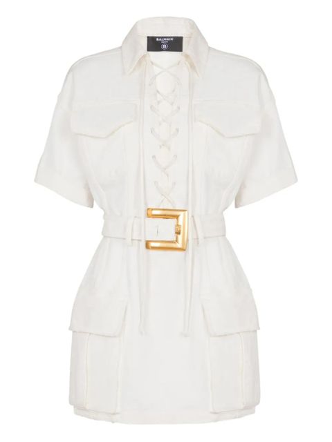 Balmain canvas mini dress - White - zdjęcie produktu nr 1