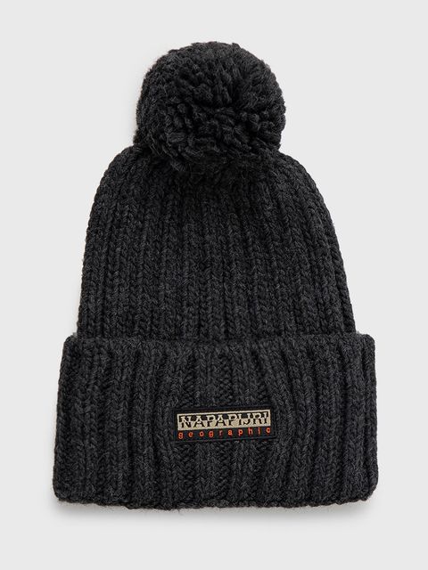 Napapijri czapka z domieszką wełny kolor szary z domieszką wełny - zdjęcie produktu nr 1