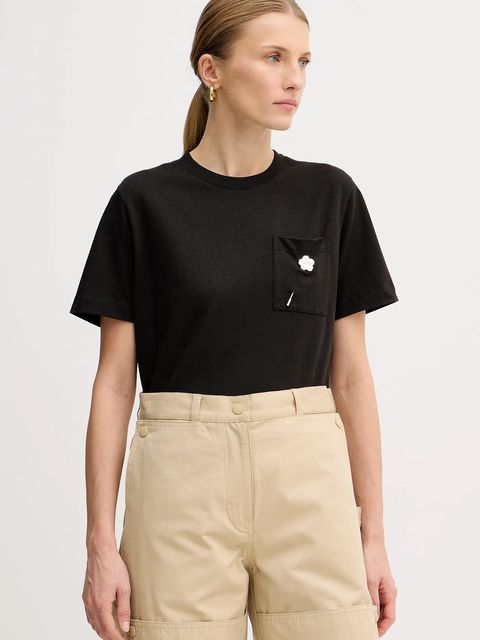 Kenzo t-shirt bawełniany damski kolor czarny FF52TS1504SG.99J