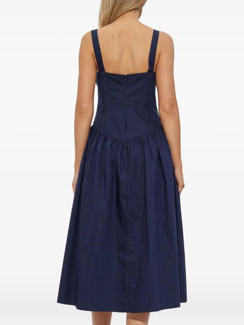 Cult Gaia Emmett buttoned gathered midi dress - Blue