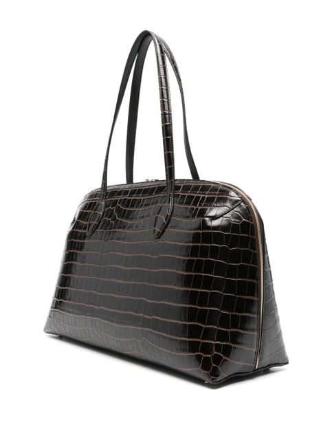 TOTEME crocodile-embossed tote bag - Brown