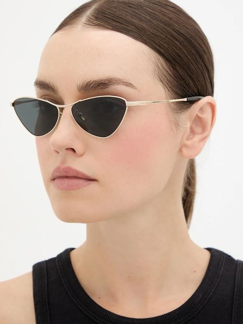 Saint Laurent okulary przeciwsłoneczne damskie kolor złoty SL 830 - zdjęcie produktu nr 1