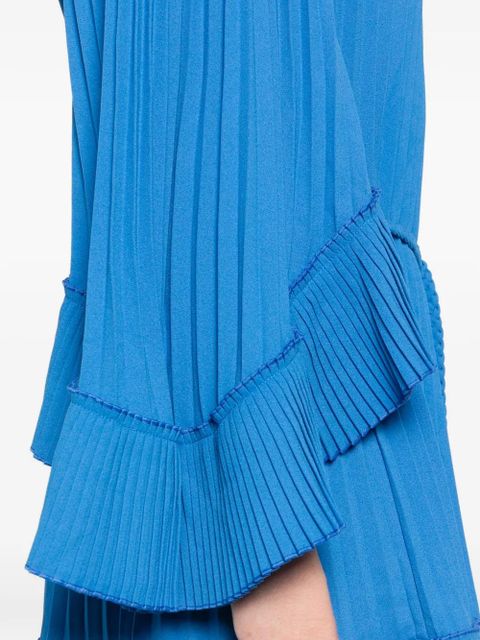 Maje pleated braided dress - Blue