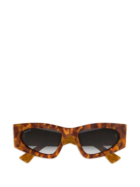 Gucci Eyewear geometric-frame sunglasses - Brown - zdjęcie produktu nr 1