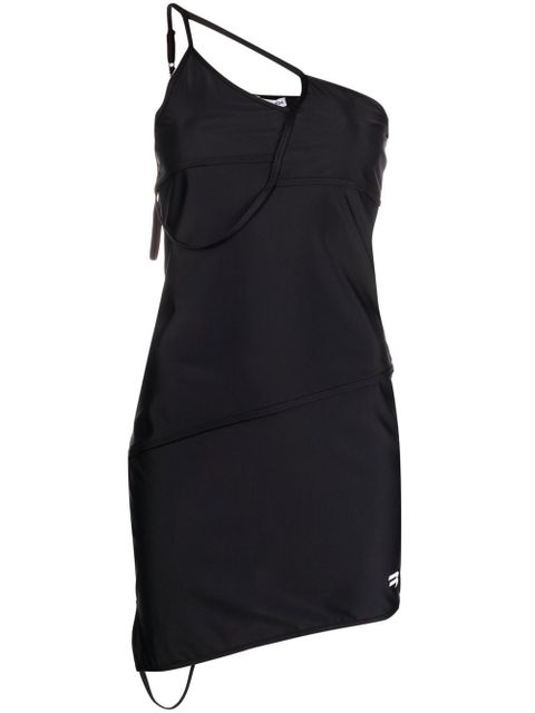 Balenciaga asymmetric-panelled bodycon dress - Black