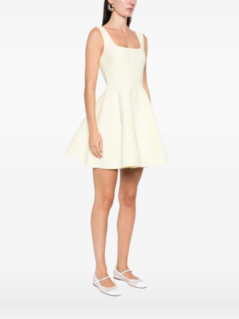 Maje square-neck mini dress - Yellow