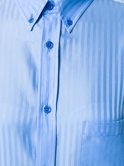 Balenciaga knot-detail striped shirt - Blue