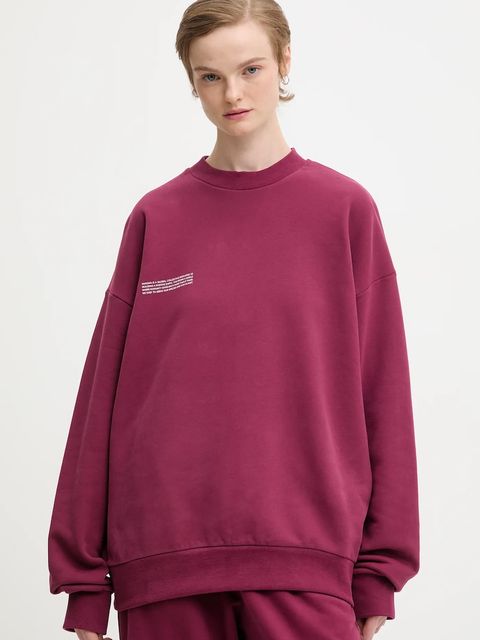 Pangaia bluza bawełniana kolor bordowy z nadrukiem 10000183 - zdjęcie produktu nr 2