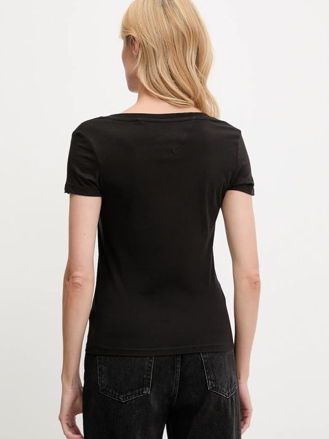 Tommy Jeans t-shirt bawełniany 2-pack damski kolor czarny DW0DW21367